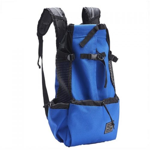 Sac à dos bleu chien Bouledogue